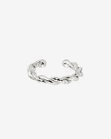 Curly Twist Ear Cuff Silber