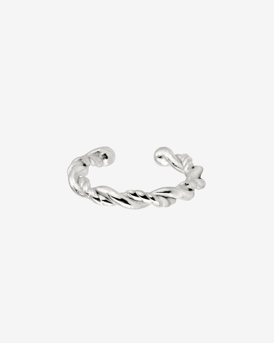 Curly Twist Ear Cuff Silber