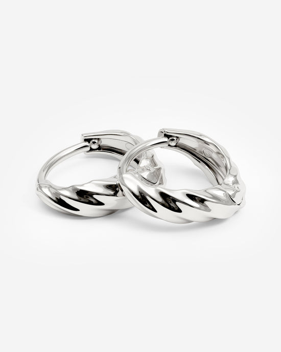 Mini Twist Hoops Silber
