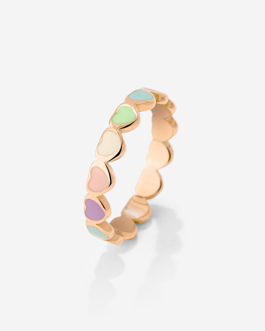 Pastel Hearts Ring Roségold