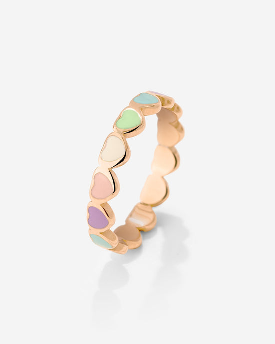 Pastel Hearts Ring Roségold