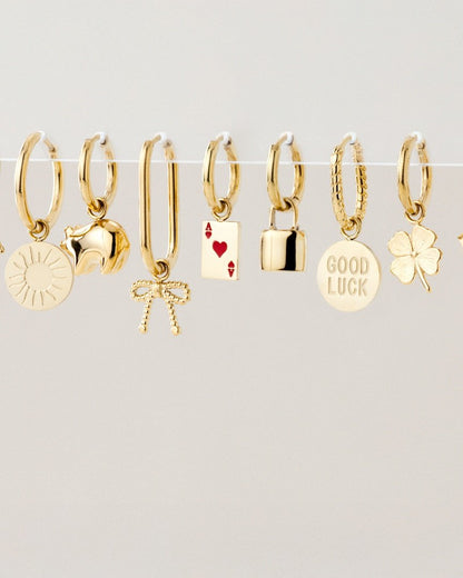Rising Sun Hoop Set Medium Roségold