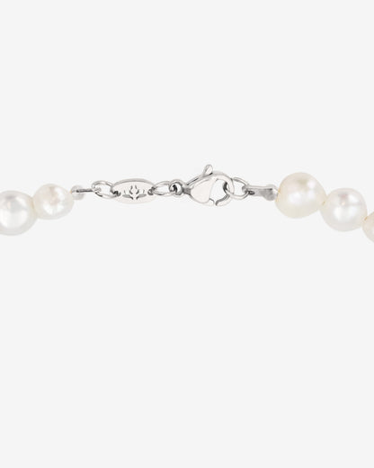 Retro Love Pearl Necklace Silber