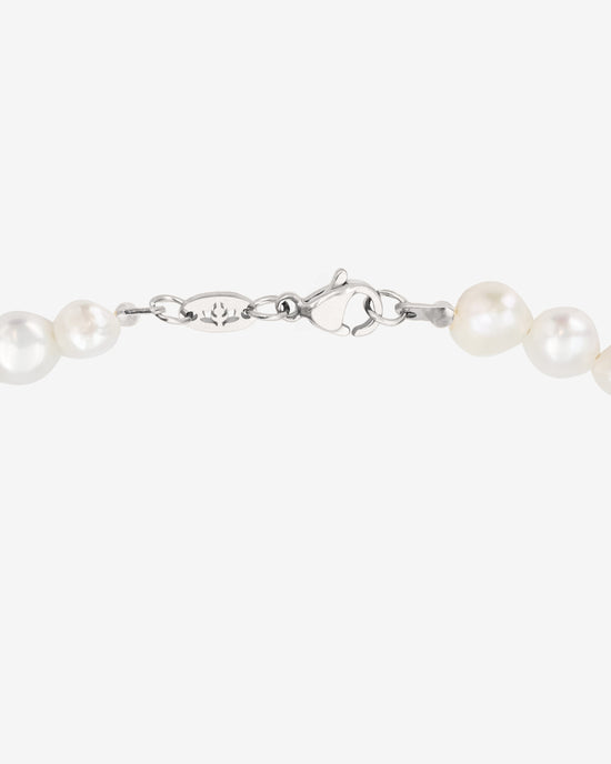 Retro Love Pearl Necklace Silber