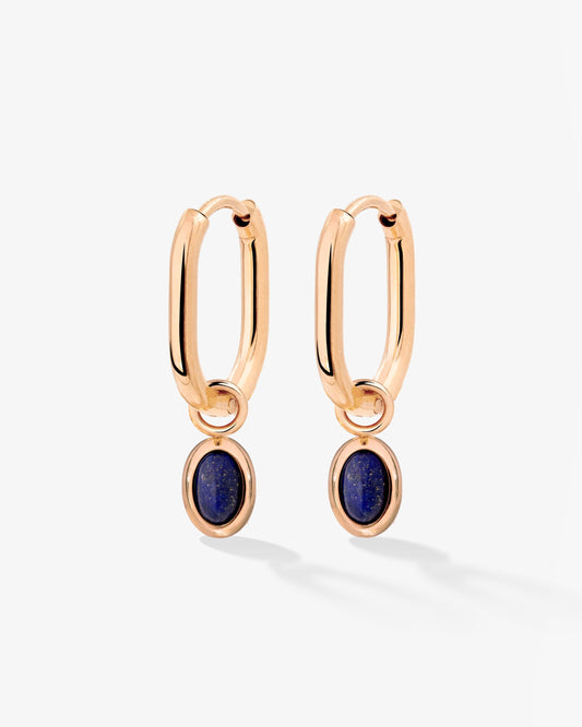 Blue Breeze Oval Hoop Set Baby Roségold