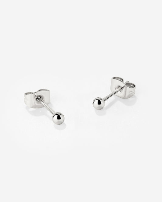 Delicate Bead Studs Silber