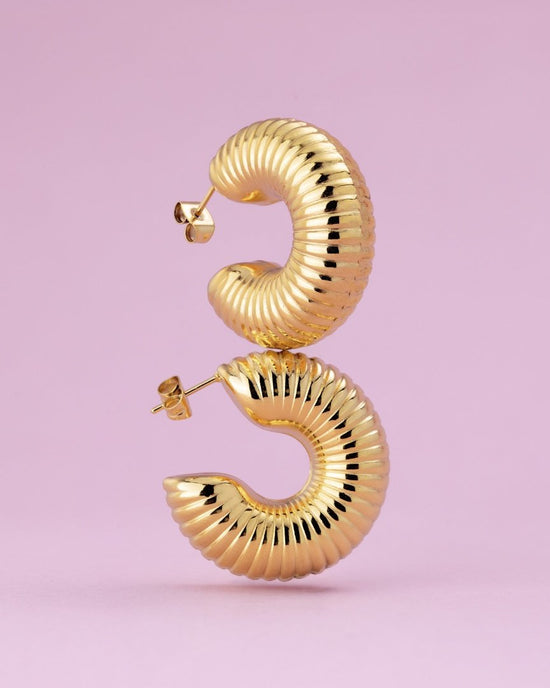 Spiral of Love Hoop Studs Large Silber