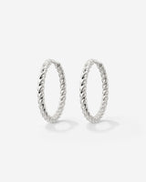 Twisted Hoops Medium Silber
