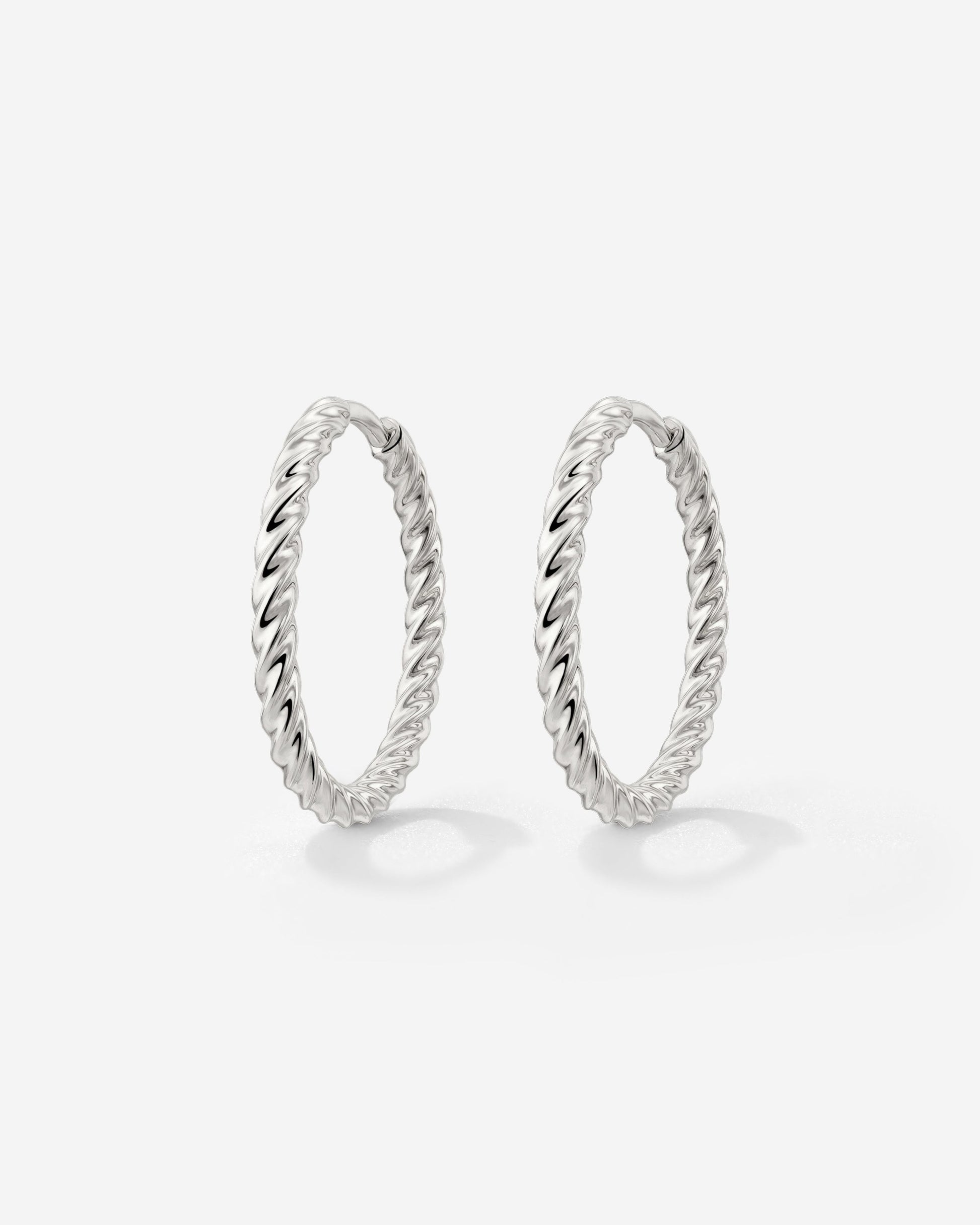 Twisted Hoops Medium Silber