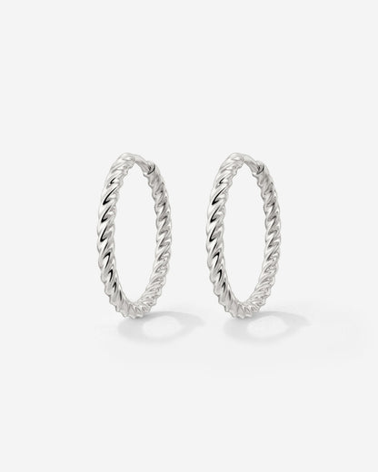 Twisted Hoops Medium Silber