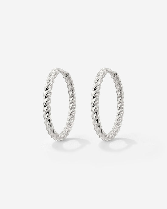 Twisted Hoops Medium Silber