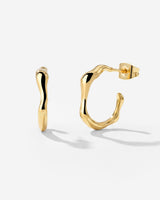Solar Wave Hoops Studs Medium