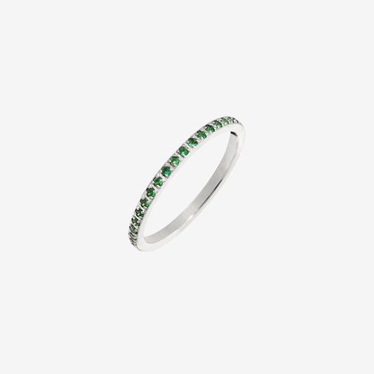 Green Sparkle Ring Silber