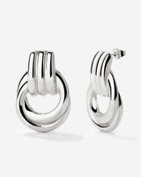 Infinity Loop Hoops Silber