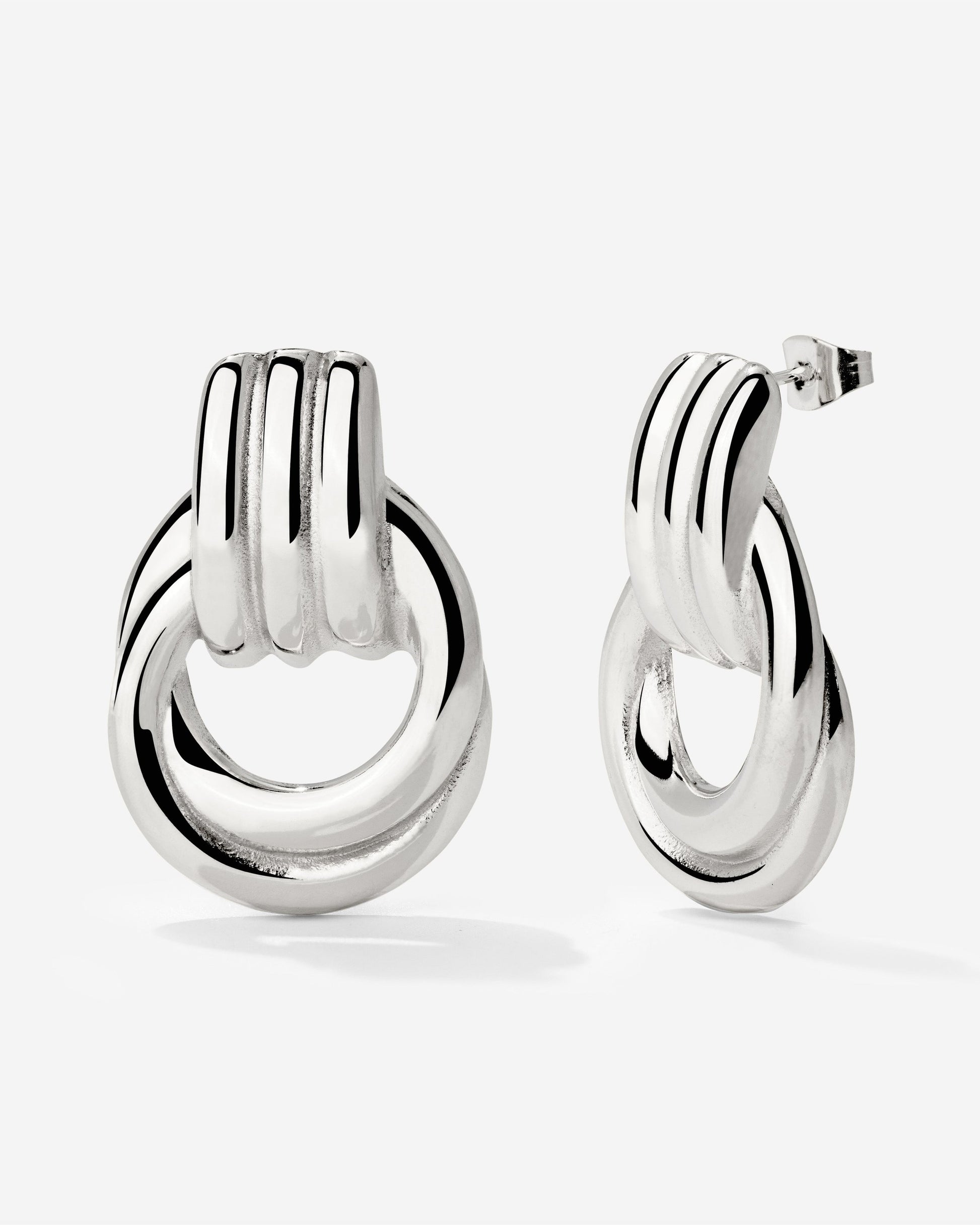 Infinity Loop Hoops Silber