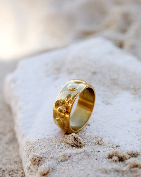 Boho Beads Ring Gold
