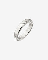 Flat Stripe Ring Silber