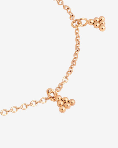 Tiny Beads Anklet Roségold