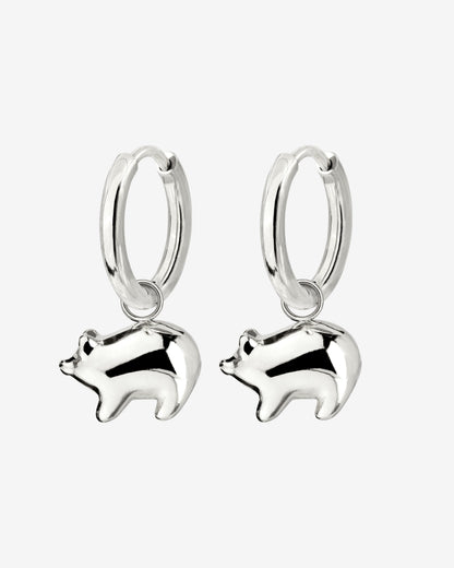 Piggy Hoop Set Small Silber