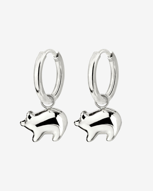 Piggy Hoop Set Small Argento