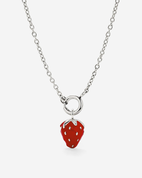 Strawberry Classic Chain Necklace Set Silber