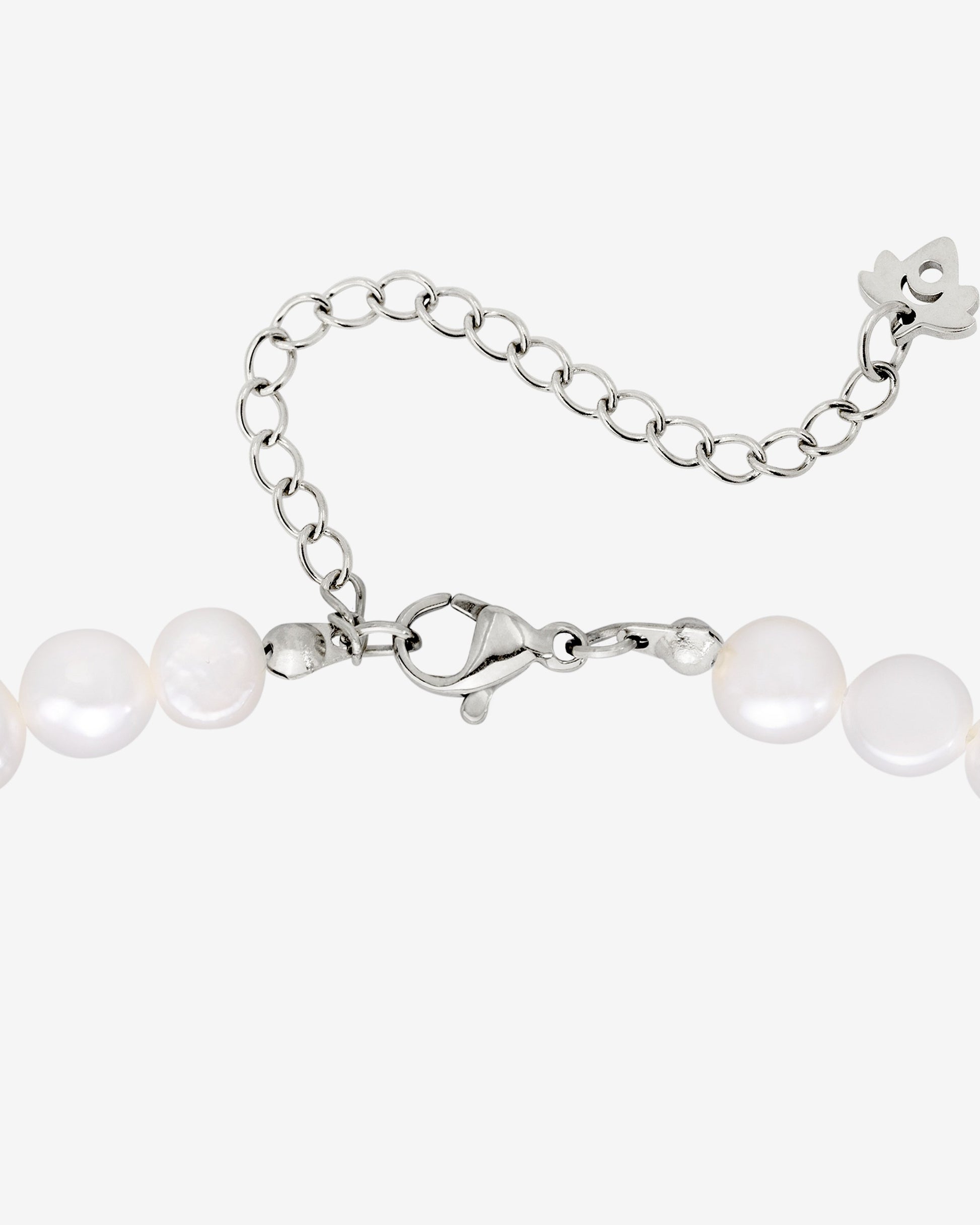 Melting Heart Pearl Necklace Silber