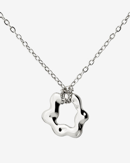 Melting Donut Necklace Silber