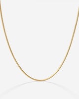 Squared Snake Chain Necklace Gold