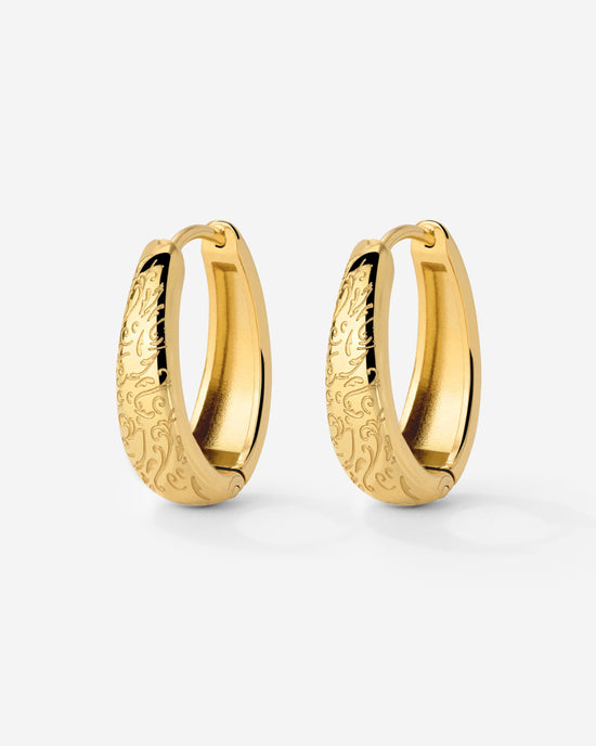 Desert Glow Hoops Gold