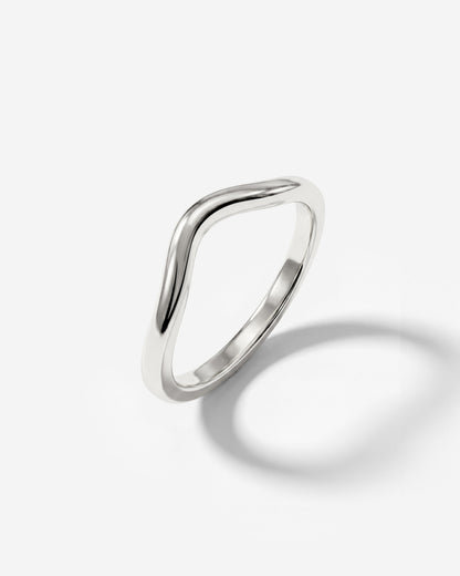Gentle Curve Ring Silber