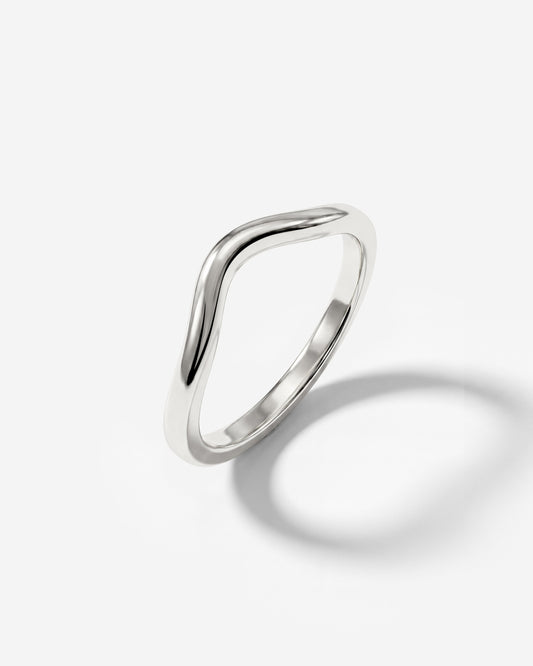 Gentle Curve Ring Silber