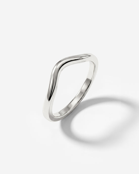 Gentle Curve Ring Silber