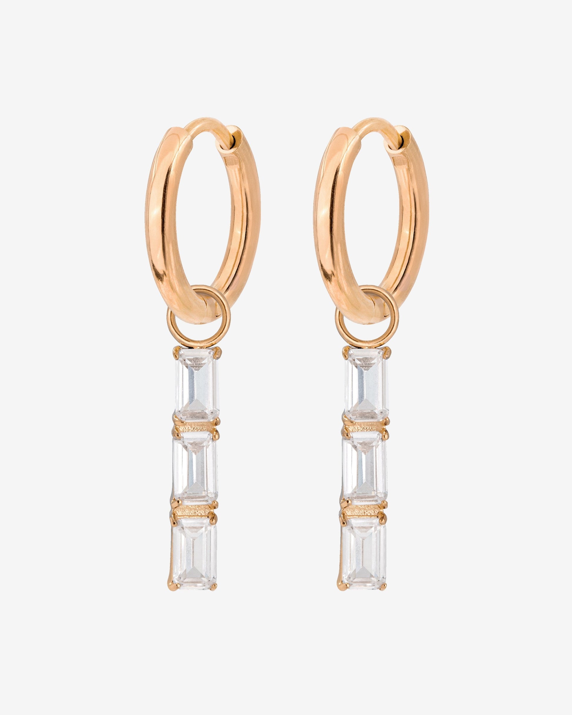 Baguette Bundle Hoop Set Small Roségold