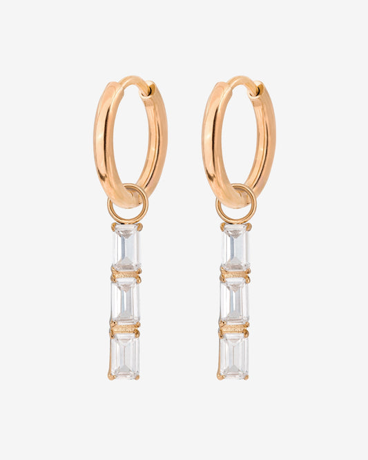 Baguette Bundle Hoop Set Small Roségold