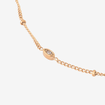 Sparkling Eyes Anklet Roségold