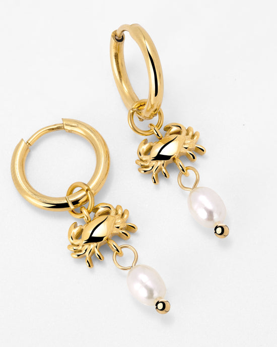 Crab Chaser Hoop Set Small Gold