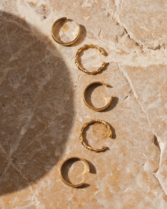 Curly Twist Toe Ring Roségold