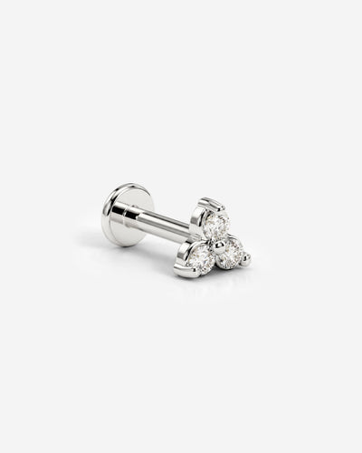 Sparkle Piercing Stud Silber