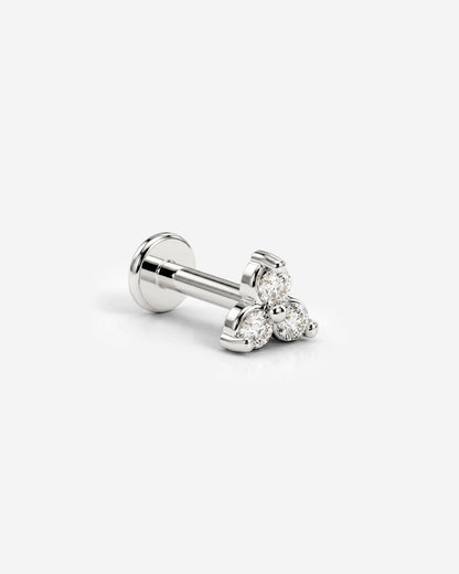 Sparkle Piercing Stud Silber