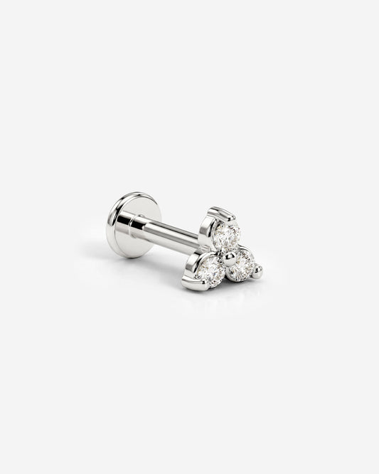 Sparkle Piercing Stud Silber