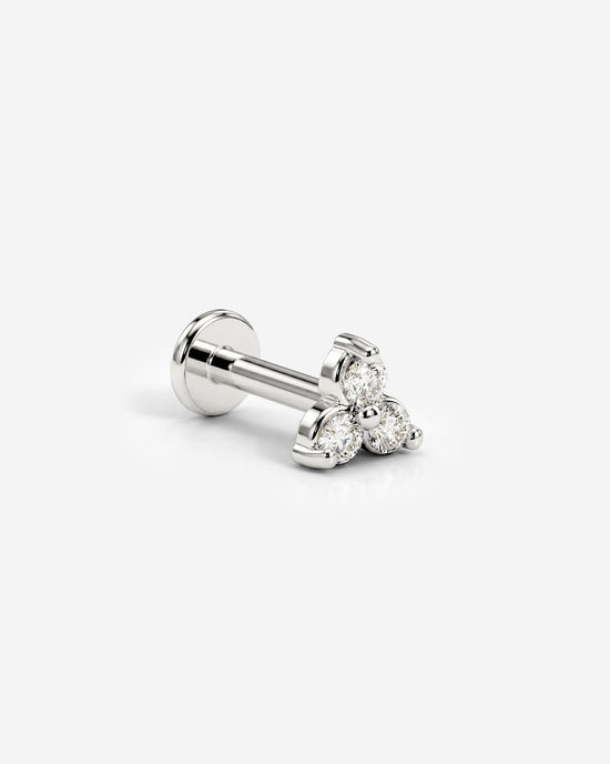 Sparkle Piercing Stud Silber