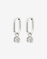 Rose Oval Hoop Set Baby Silber
