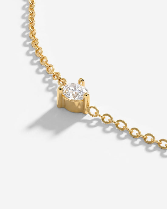 Solitaire Stone Choker Gold