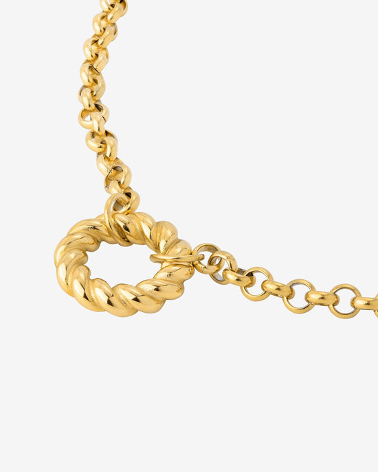 Twisted Donut Necklace Gold