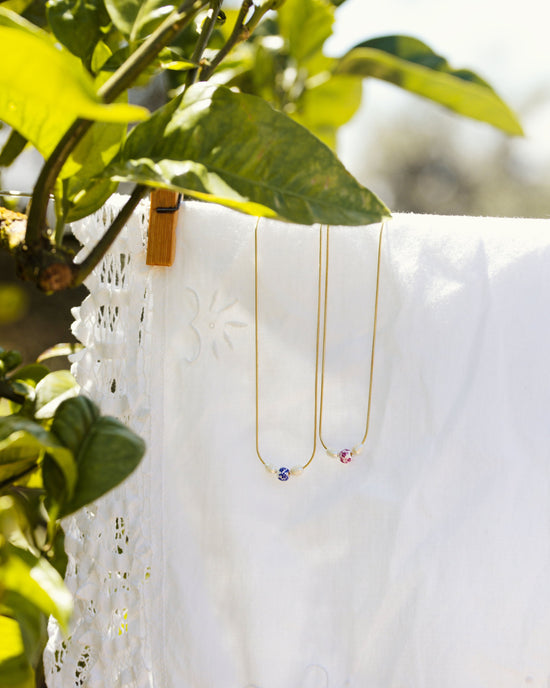 Painted Blue Necklace