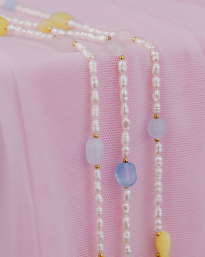 Spring Pastels Necklace Gold