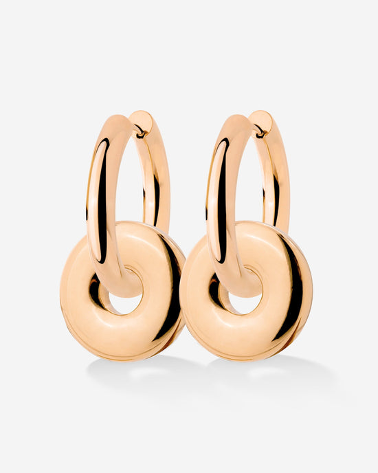 Chunky Sleek Donut Hoop Set Medium Roségold