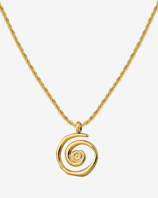Sweet Swirl Necklace Gold