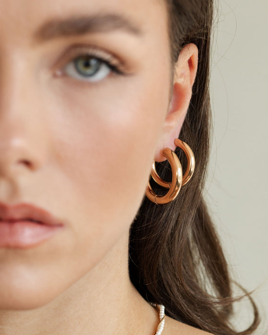 Chunky Lover Hoop Bundle Maxi Roségold