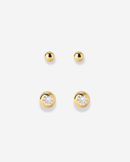 Delicate Gleam Stud Bundle Gold